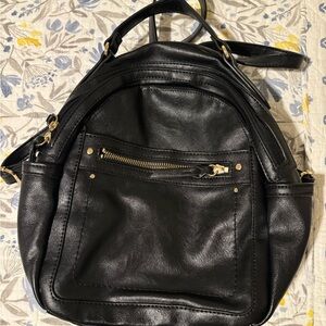 Small leather backpack